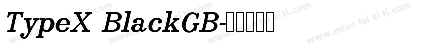 TypeX BlackGB字体转换